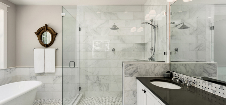 bathroom shower door installation in Florin